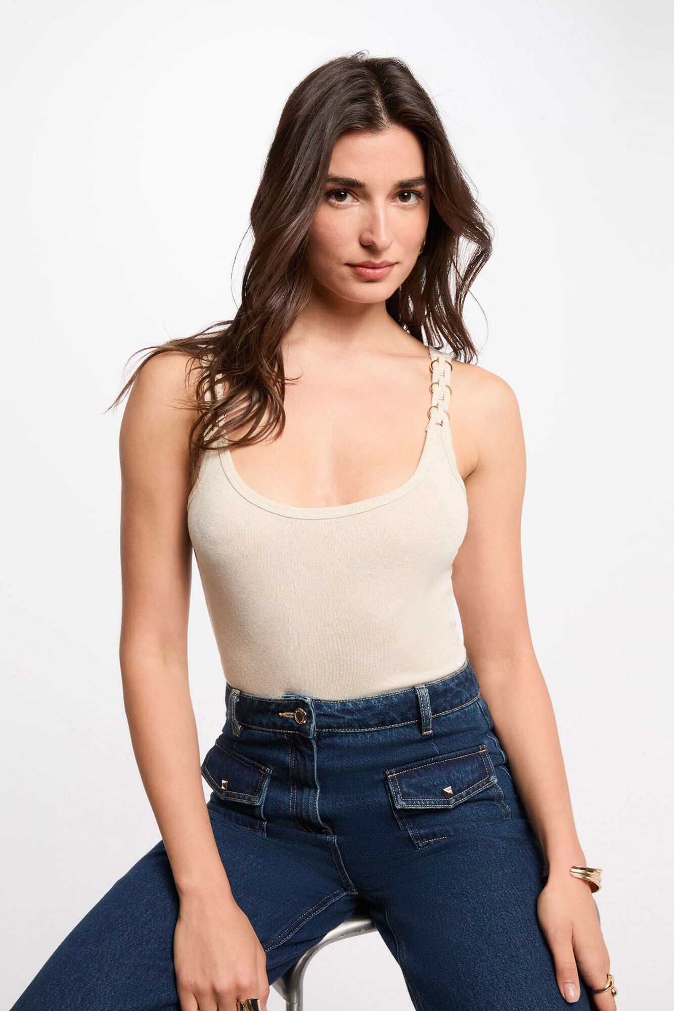 Morgan T-shirt justa gola redonda