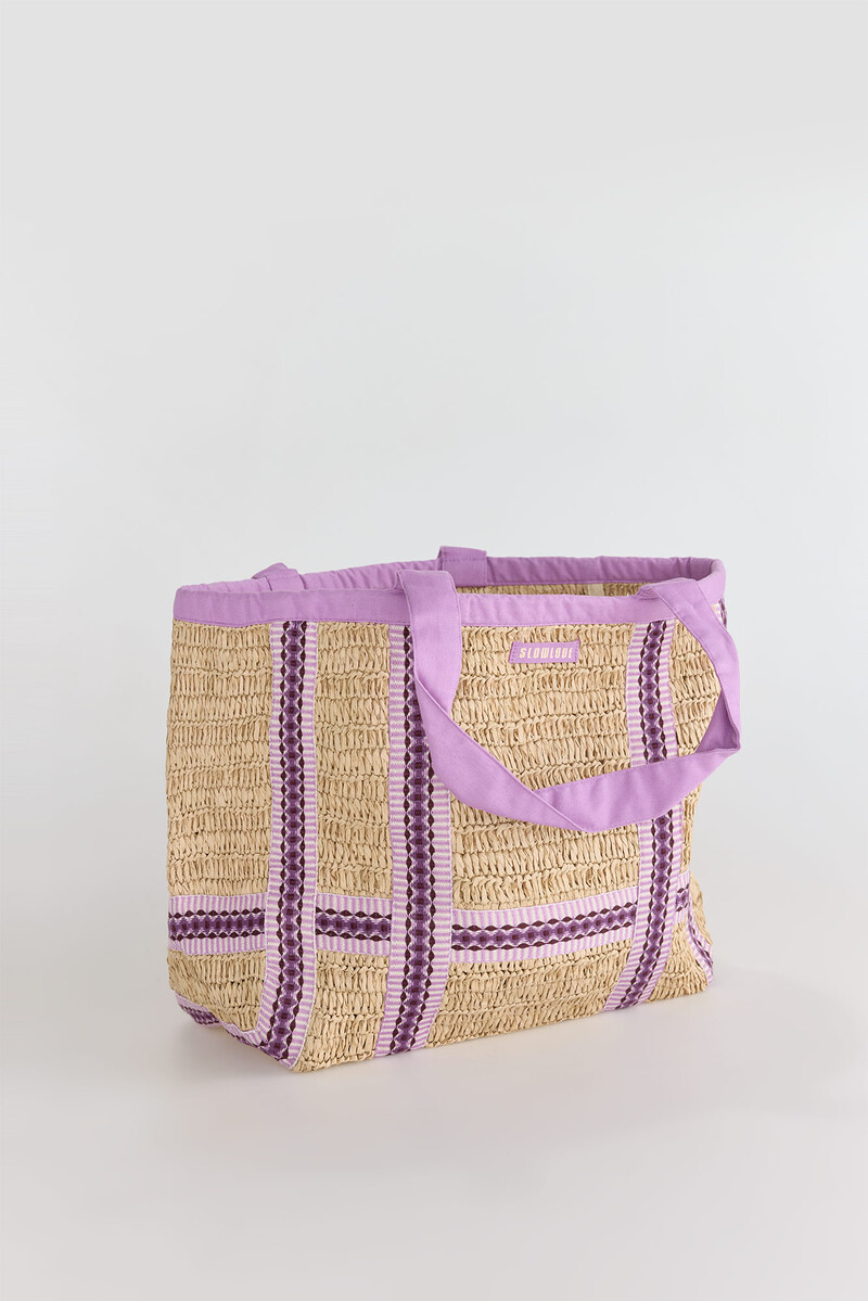 pedro del hierro Bolso shopper rafia cintas Outlet online Ropa