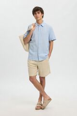 Selected Camisa de manga curta Azul