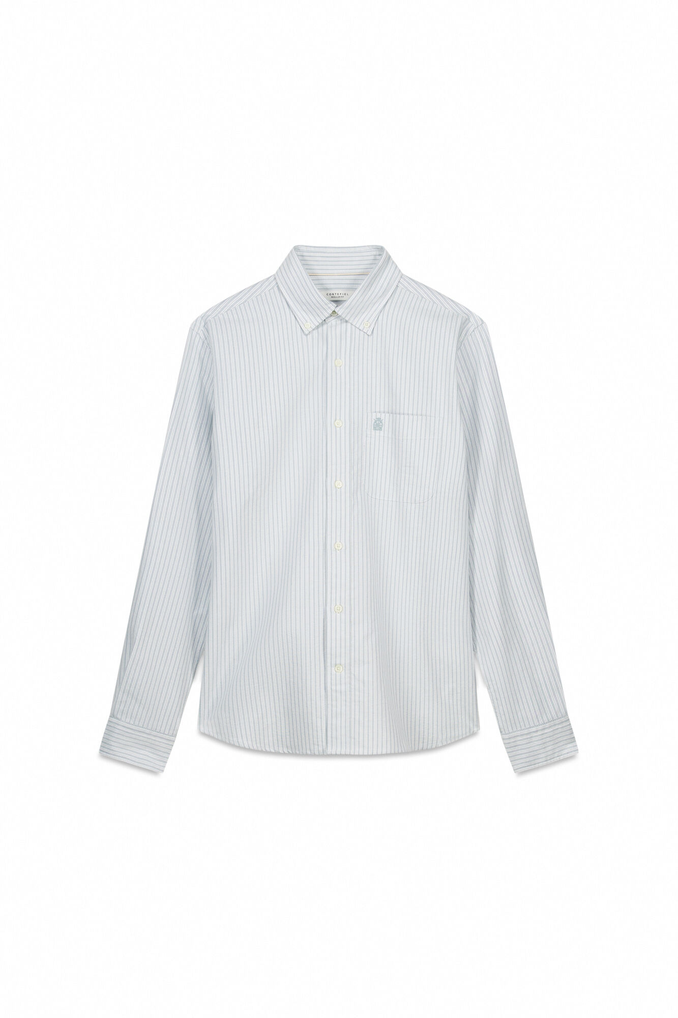 Cortefiel Striped oxford shirt Kaki