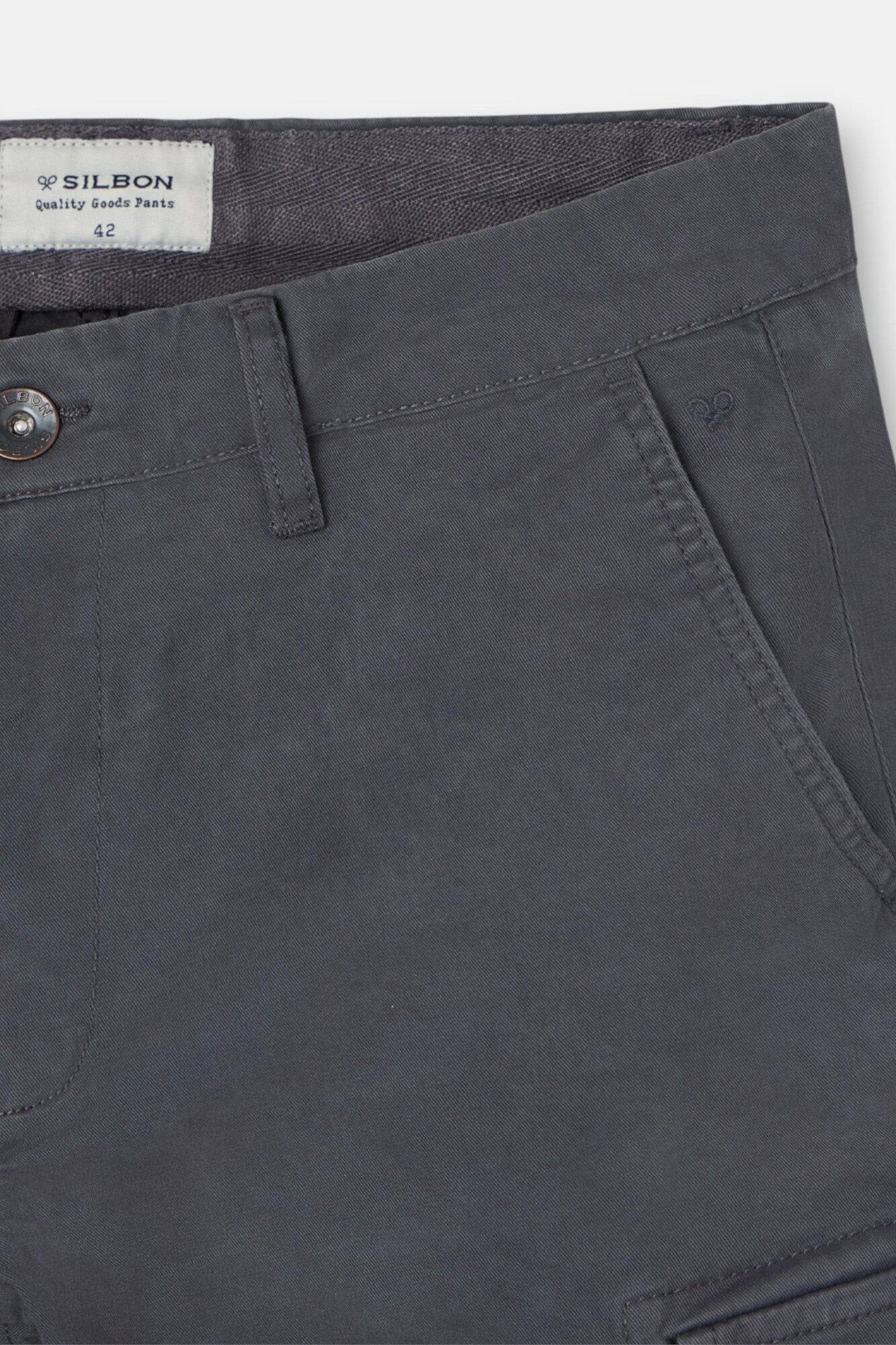 Silbon Cal&ccedil;a cargo casual Cinzento