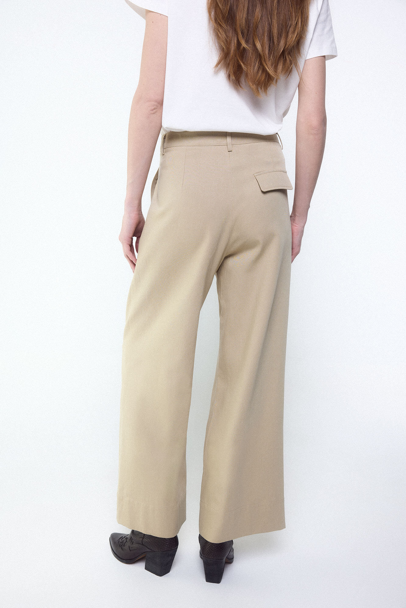 Slowlove Pantal&oacute;n tobillero ancho Beige