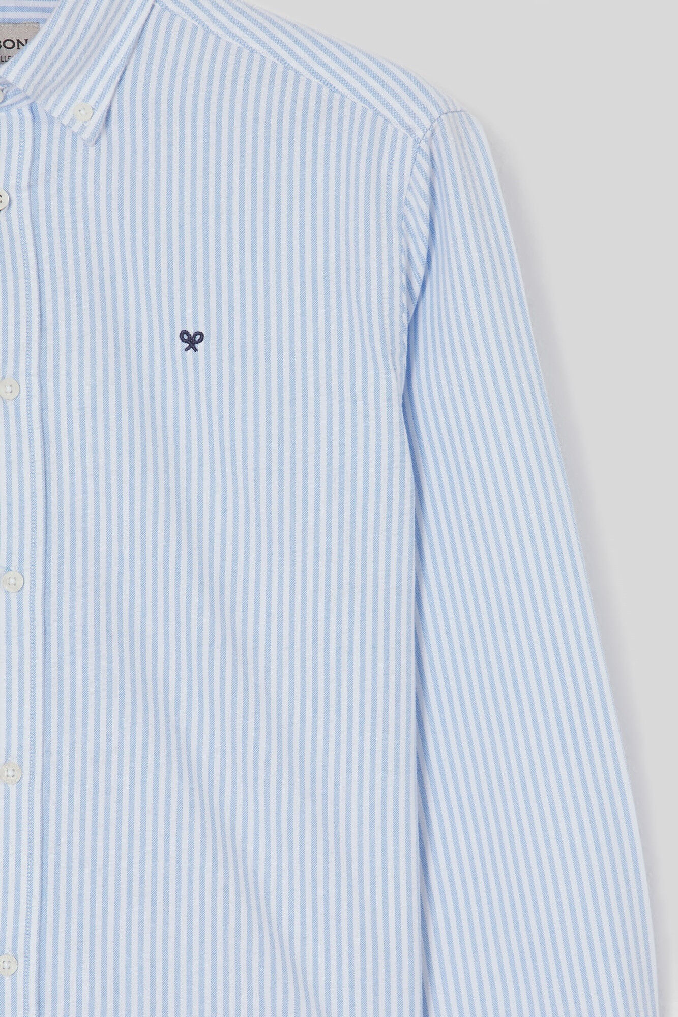 Silbon Camisa sport oxford warm raya media azul claro Azul