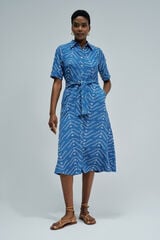 Salsa Jeans Vestido camiseiro midi Azul