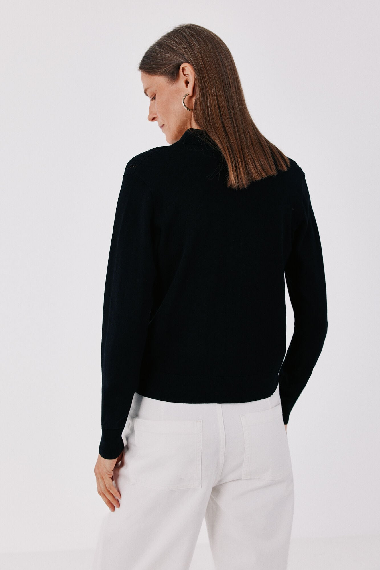 Cortefiel Polo neck jacket Black