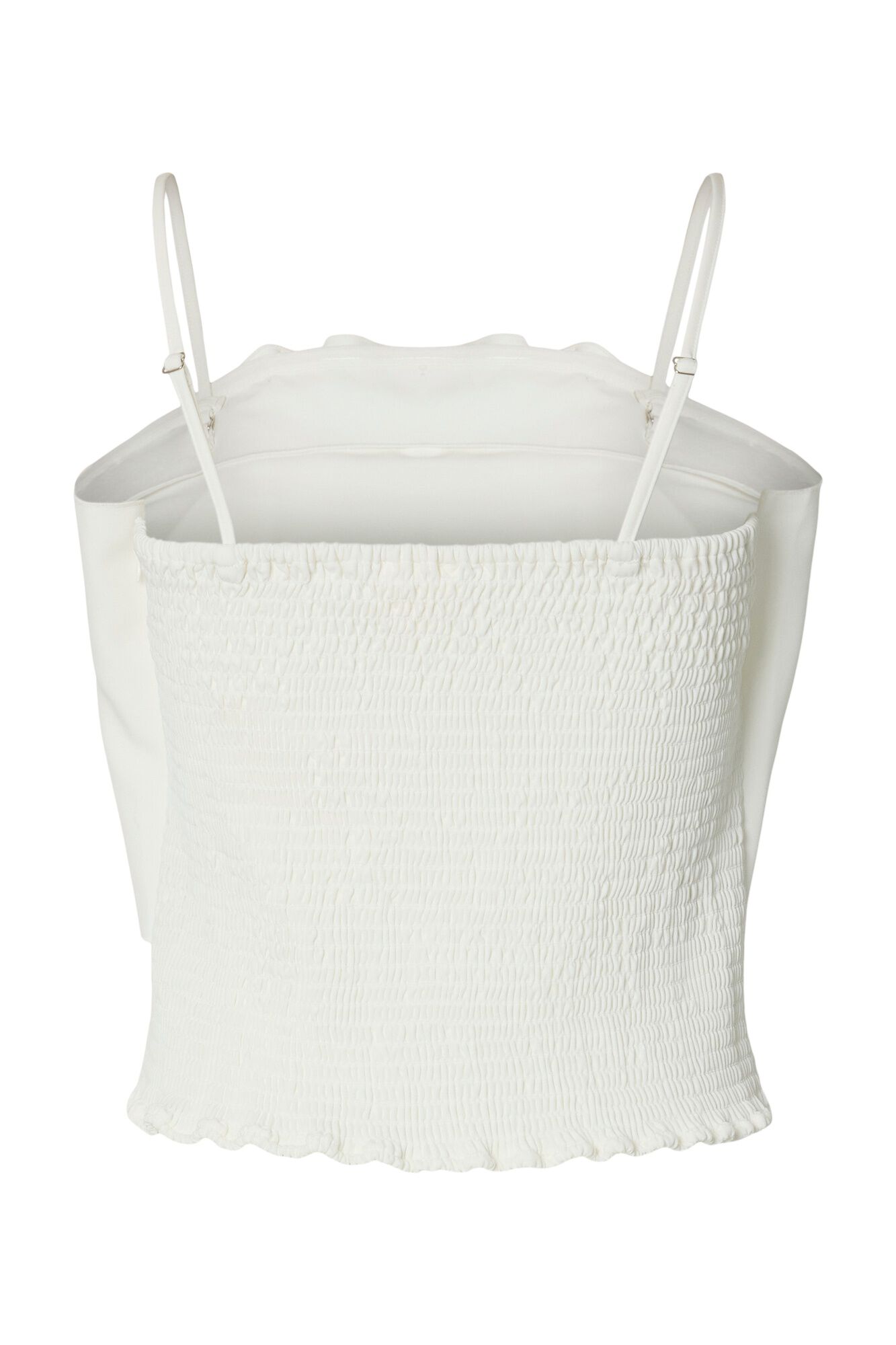 Selected Top bandeau com folho Branco