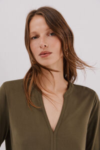 Cortefiel Top b&aacute;sico cuello mao