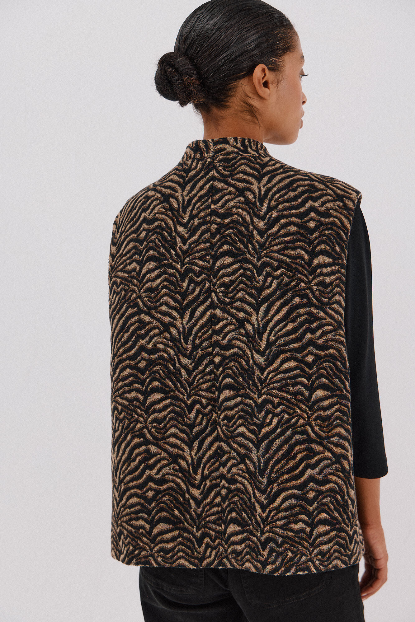 Cortefiel Animal print fabric vest Multicolour