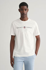 Gant T-shirt 100% algod&atilde;o Ecru