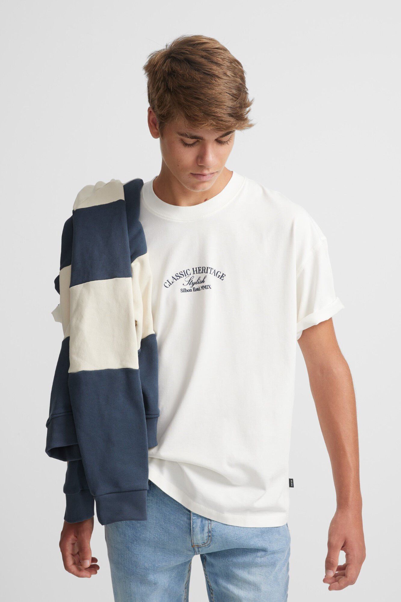 Silbon Camiseta special fit classic heritage Beige