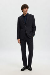 Selected Wool Slim Fit suit trousers Black