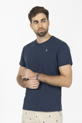 Cortefiel Essential logo T-shirt Navy