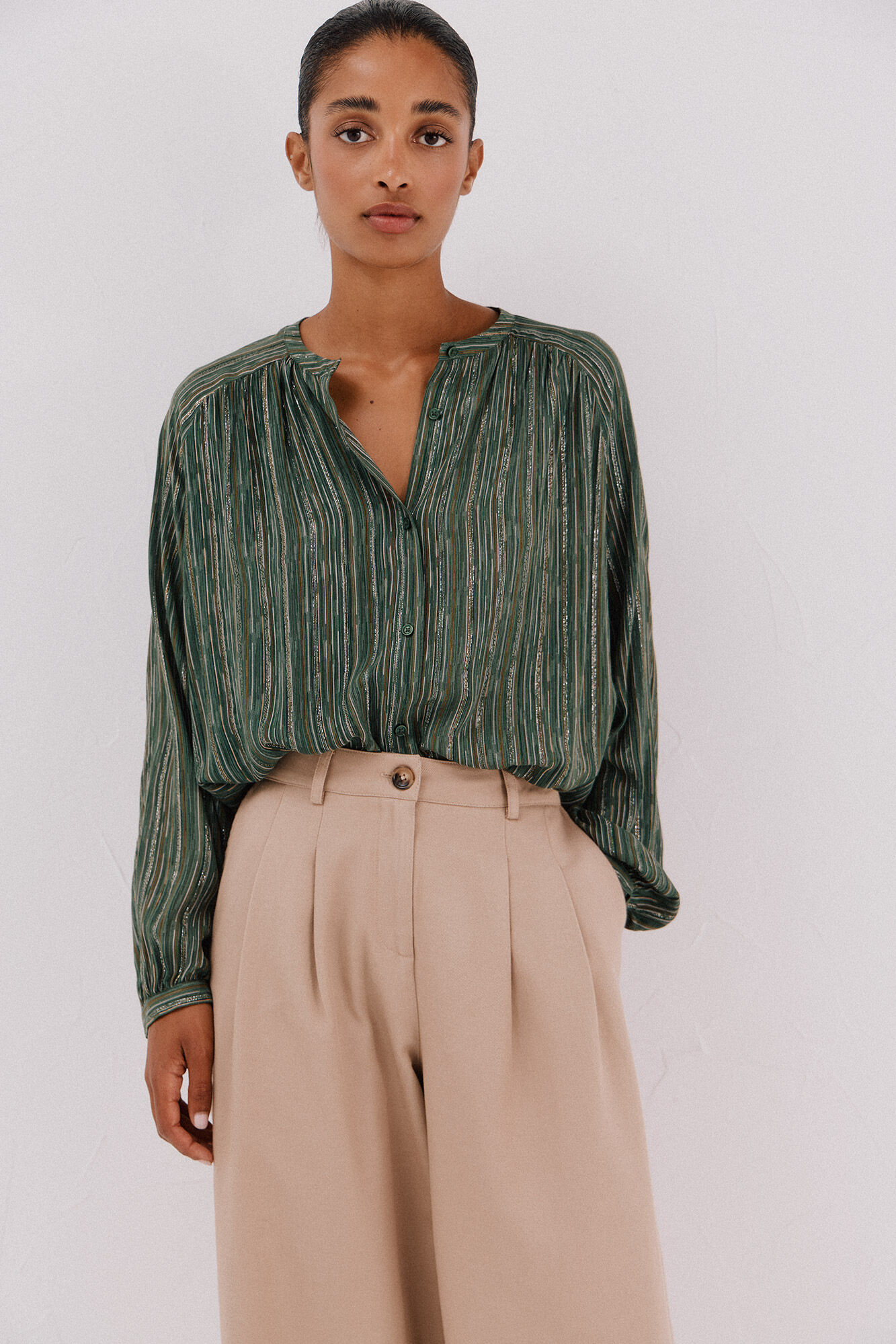 Cortefiel Blusa estampada l&uacute;rex