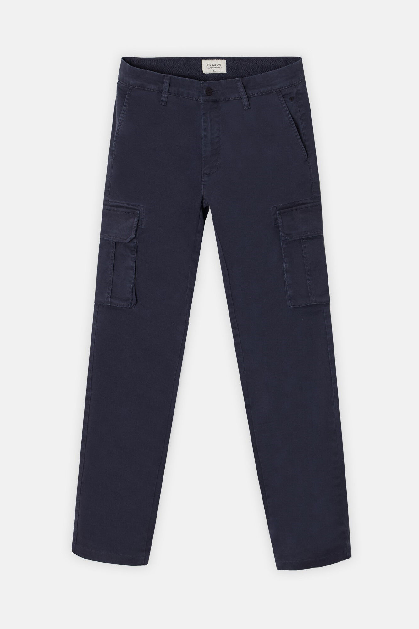 Silbon Pantalon sport cargo Azul marino