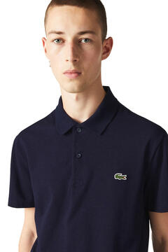 Cortefiel Regular Fit Polyester Cotton Polo Shirt Navy