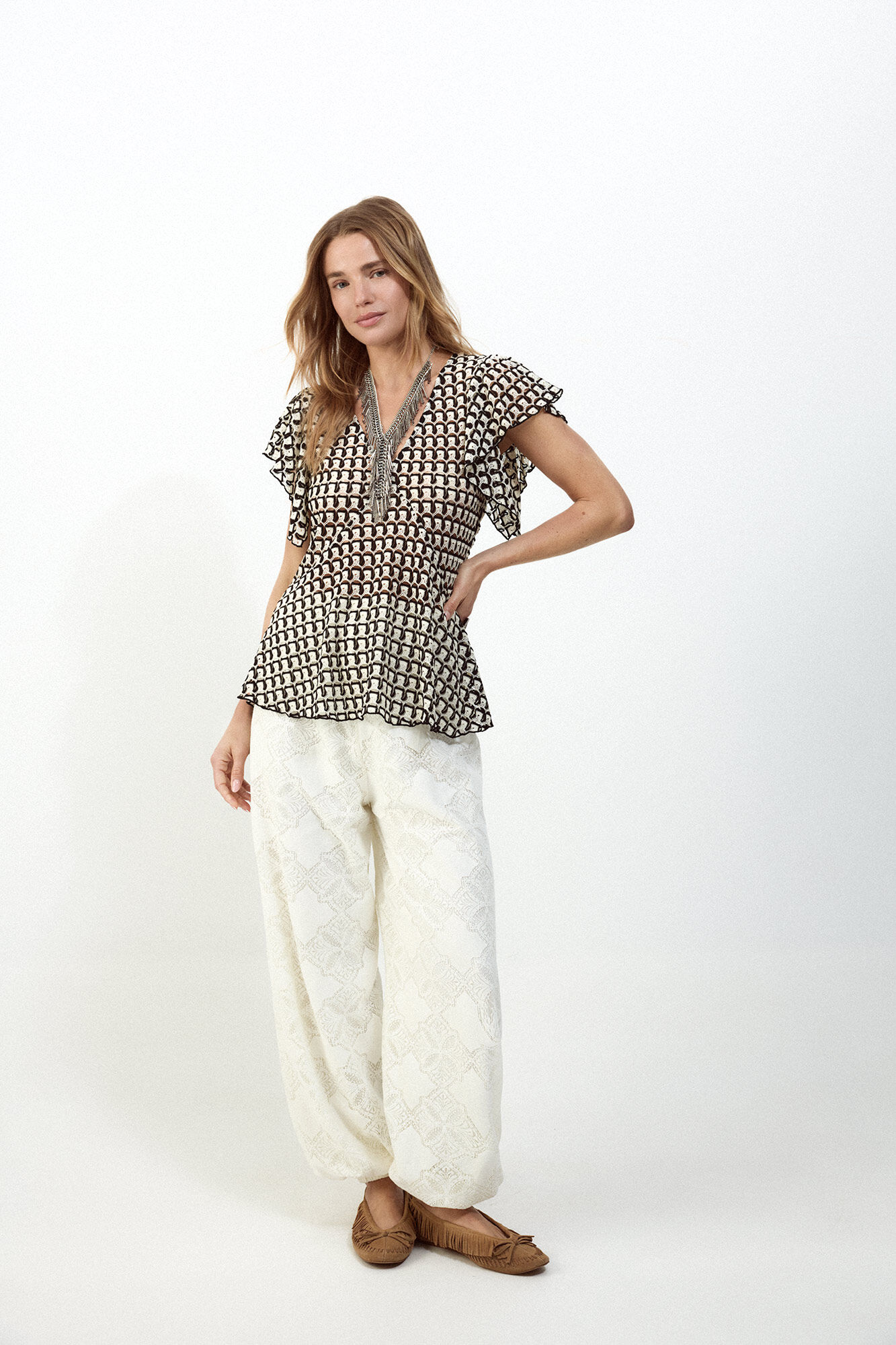Slowlove Top estructura multicolor