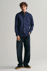 Gant Camisa de popeline Azul