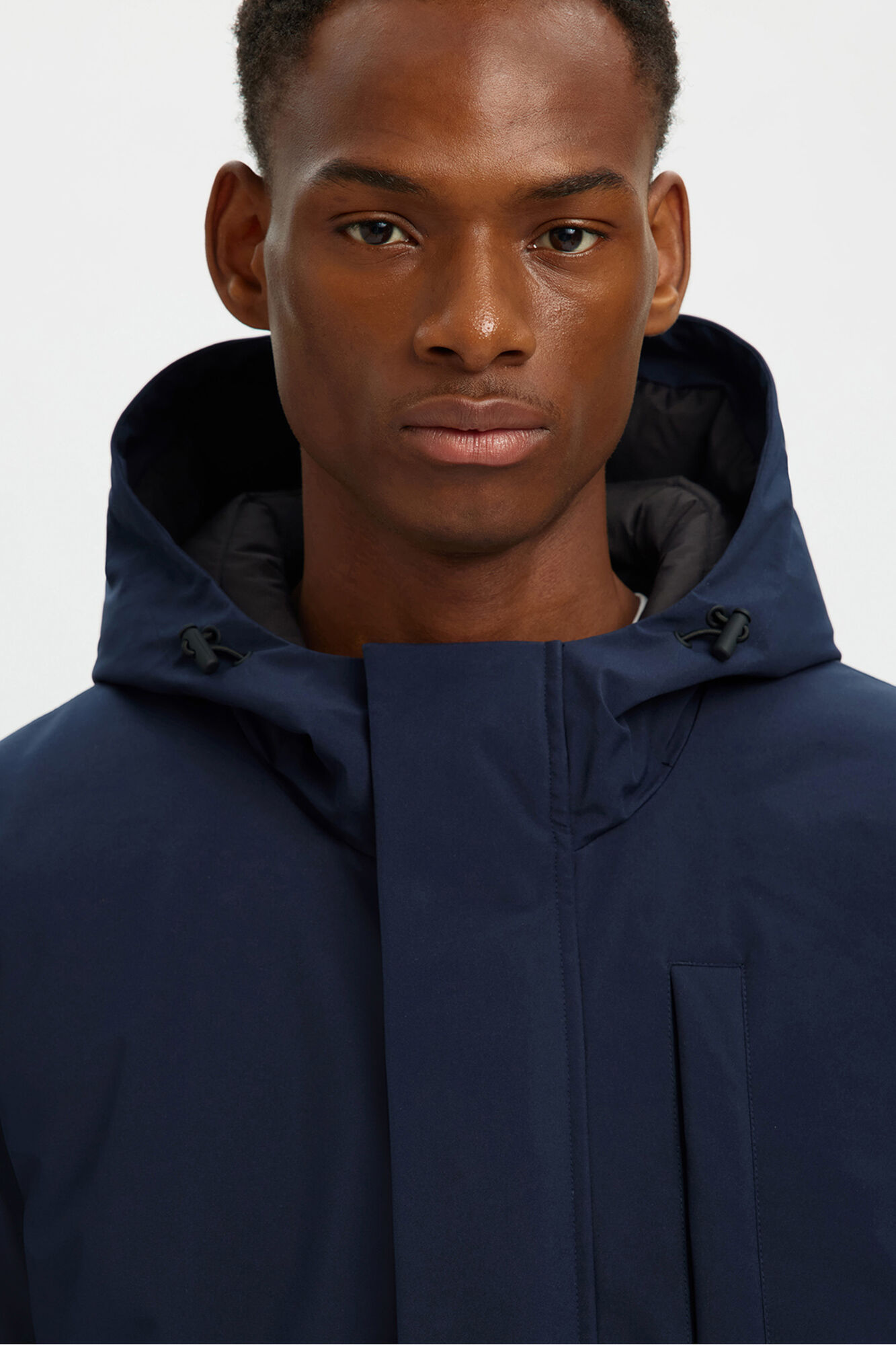 Selected Parka imperme&aacute;vel com capuz