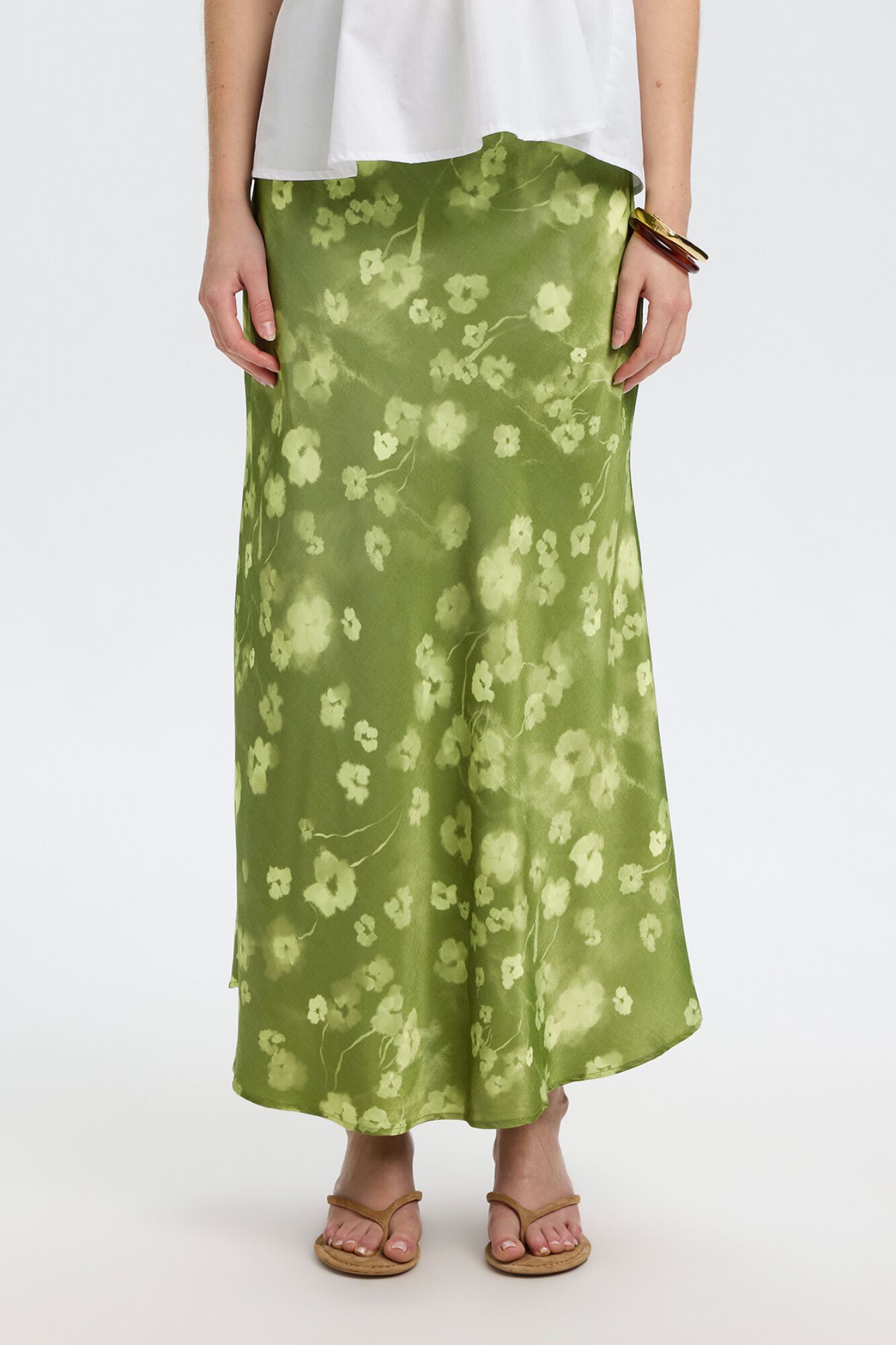 Selected Saia comprida estampada Verde