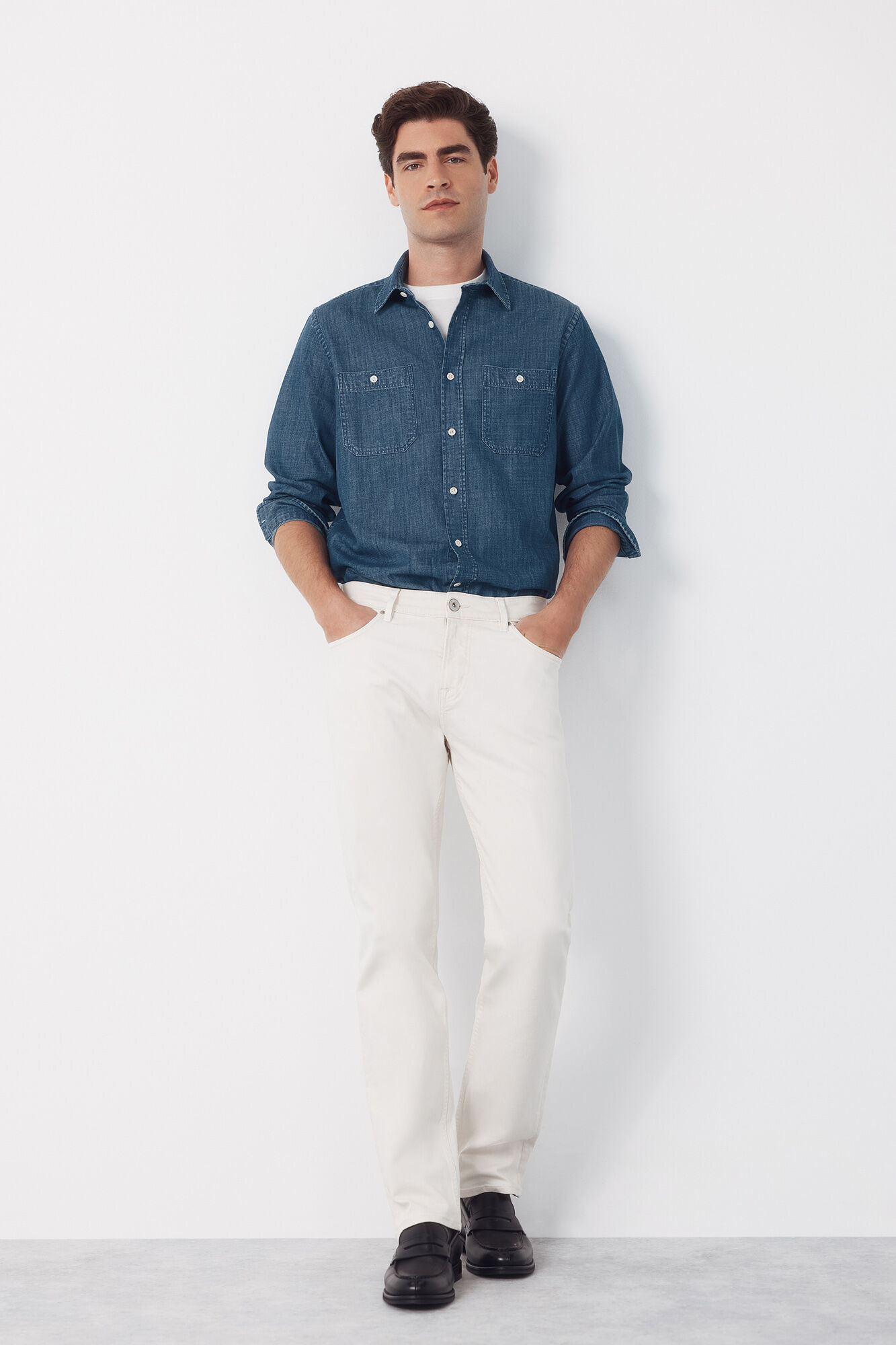 Cortefiel 5-pocket regular fit coloured trousers