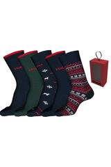 HUGO Pack 5 pares de calcetines Gris oscuro