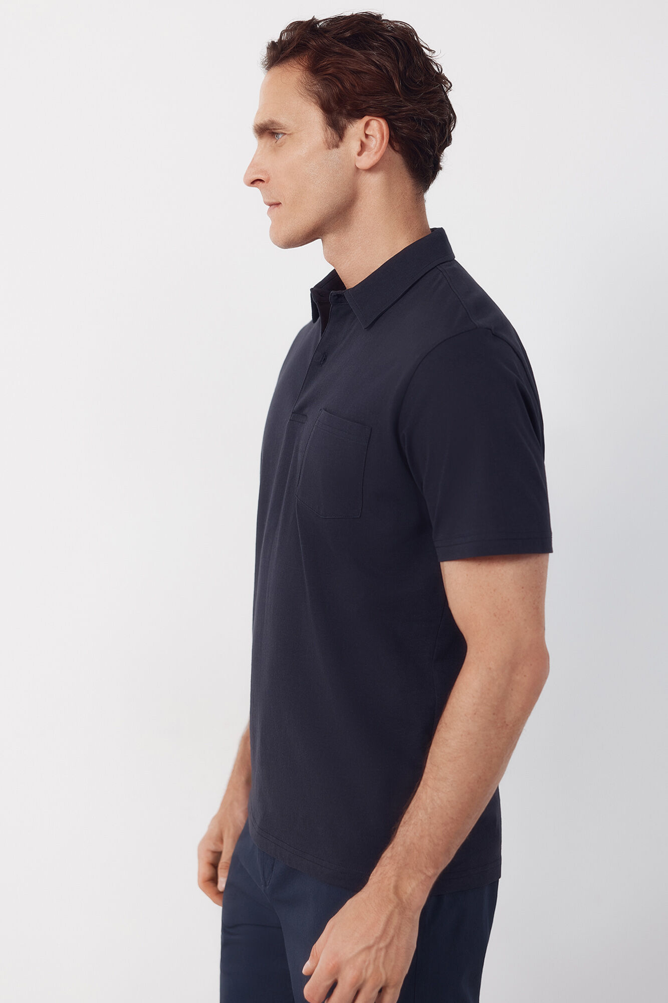 Cortefiel Plain pocket polo shirt