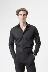 PuroEGO Camisa de vestir em popelina Preto