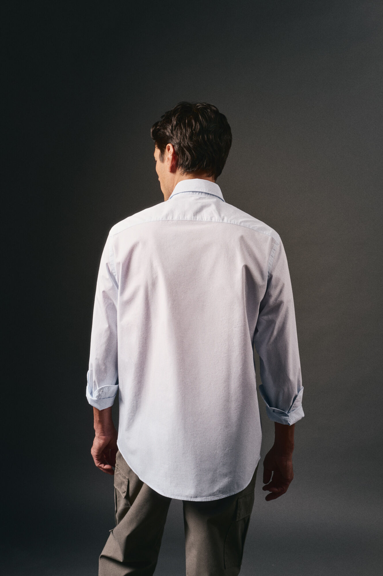 OOTO Camisa xadrez popelina Azul