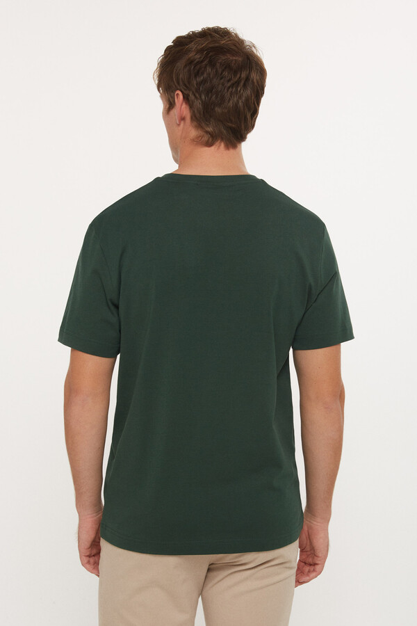 Cortefiel Camiseta con motivo GANT Verde oscuro