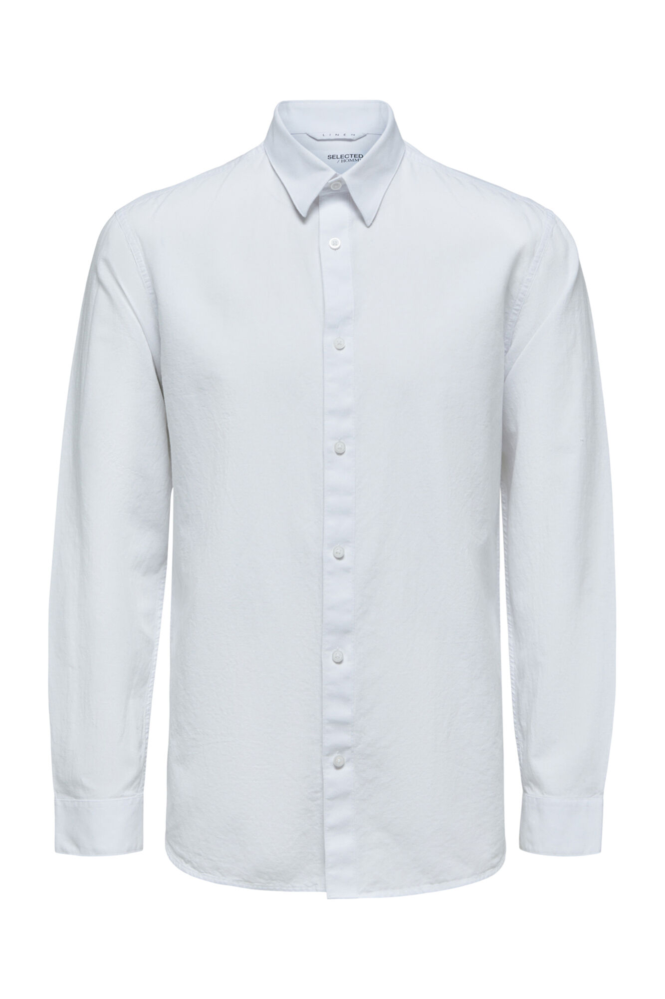 Selected Camisa slim fit de algod&atilde;o org&acirc;nico Branco