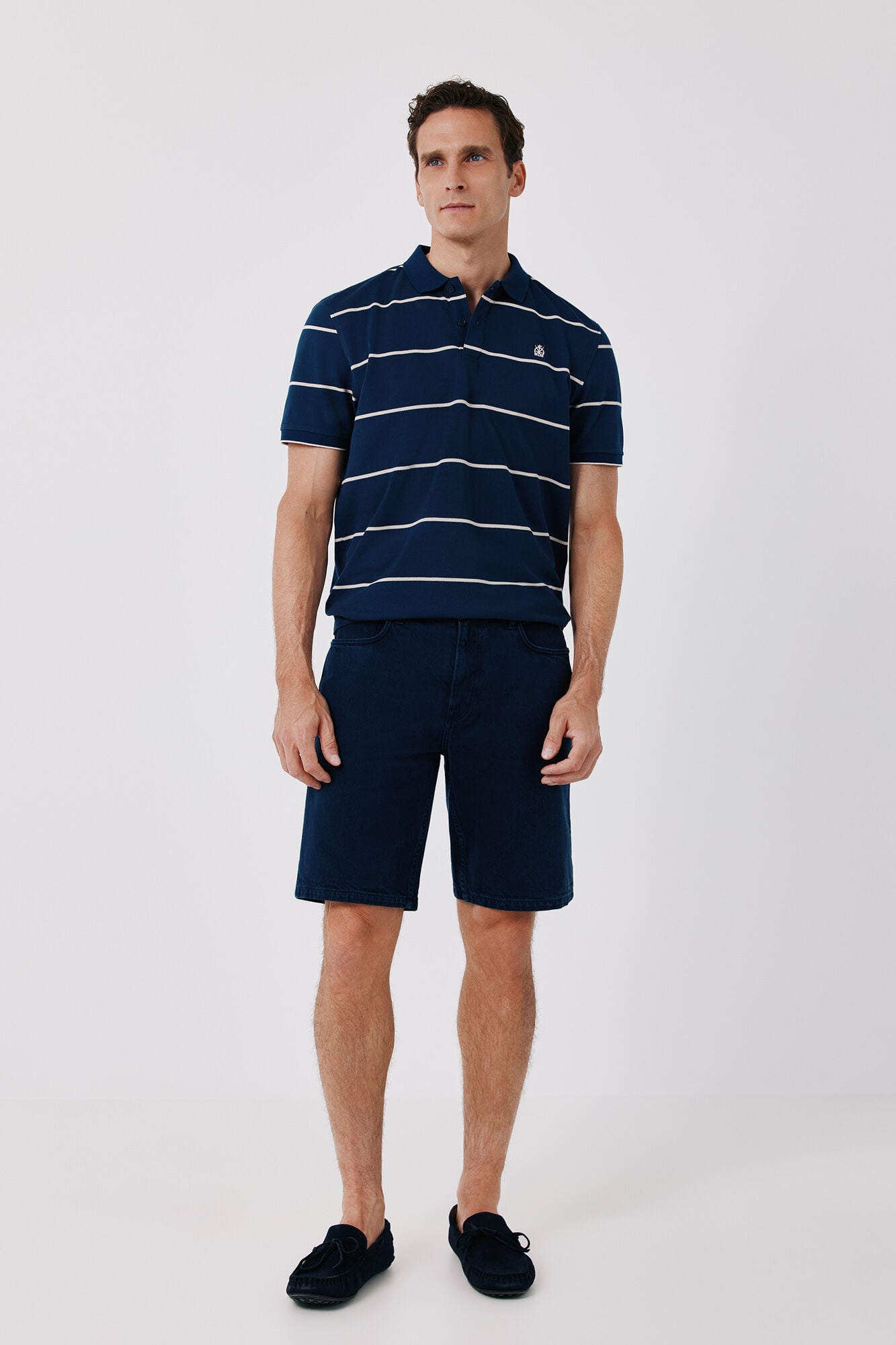 Cortefiel Striped piqu&eacute; polo shirt