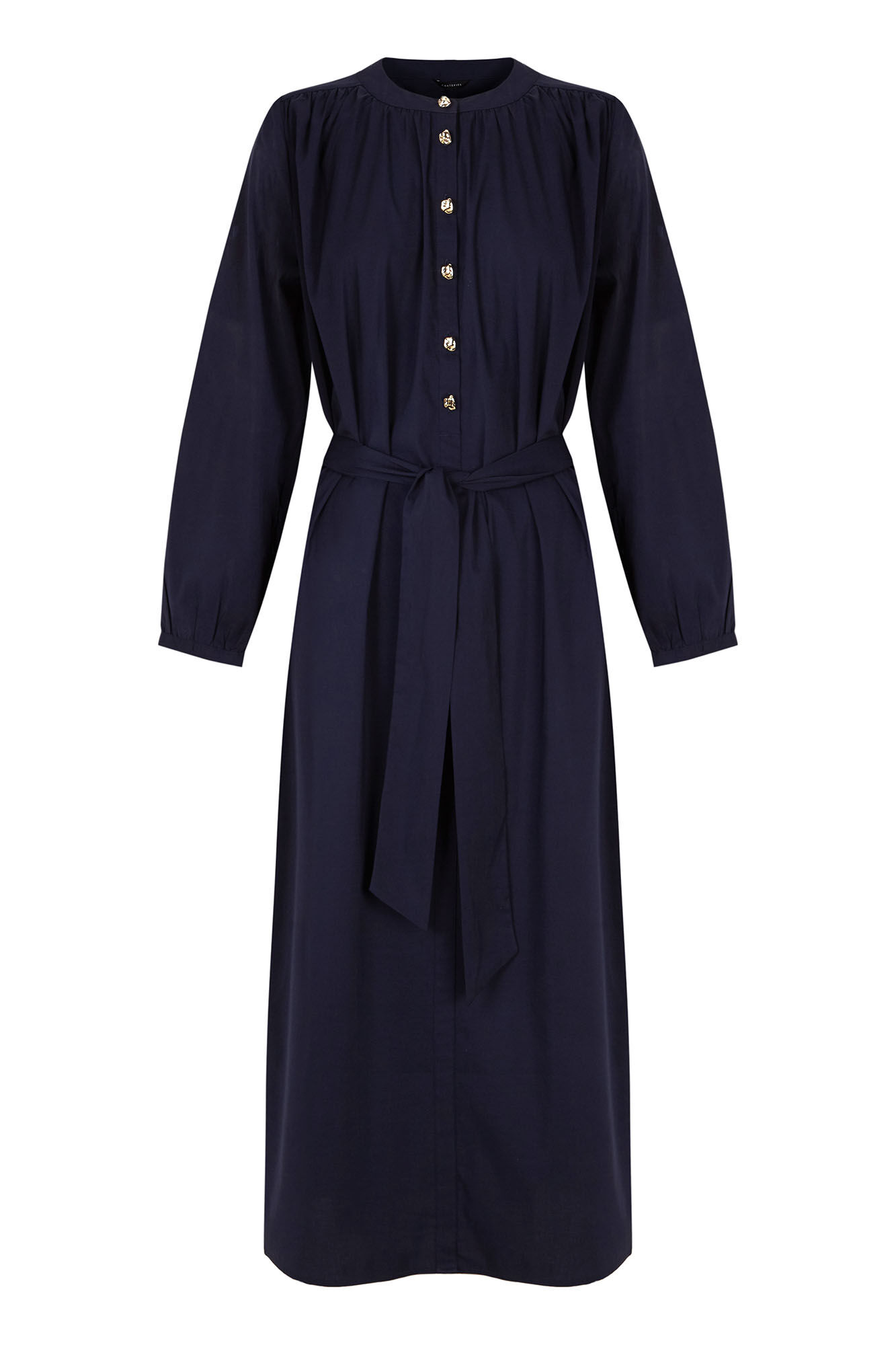 Cortefiel Vestido popel&iacute;n Azul marino