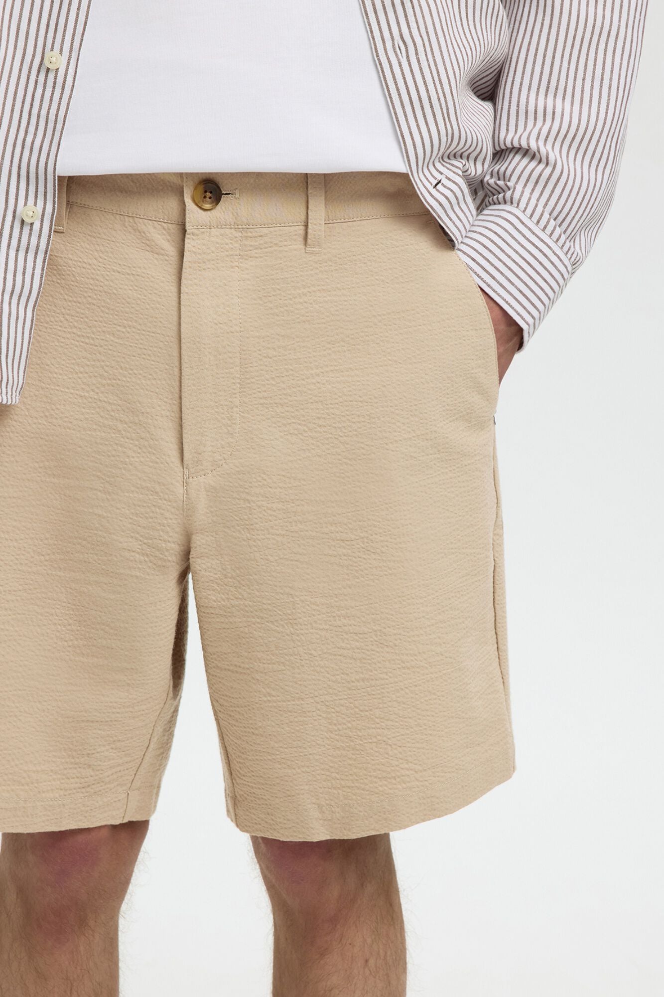 Selected Pantal&oacute;n corto tejido estructura