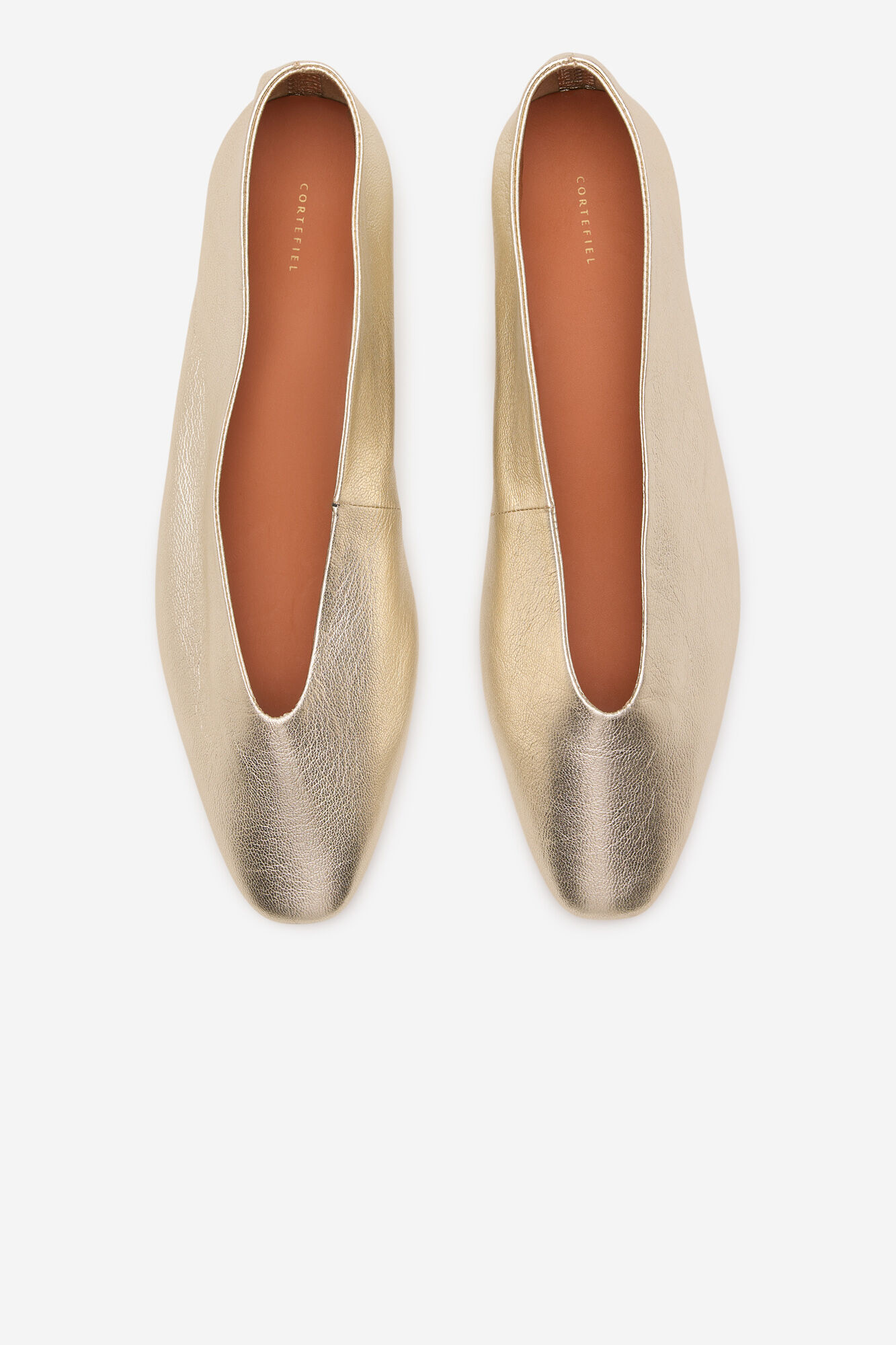 Cortefiel Leather ballerina flats