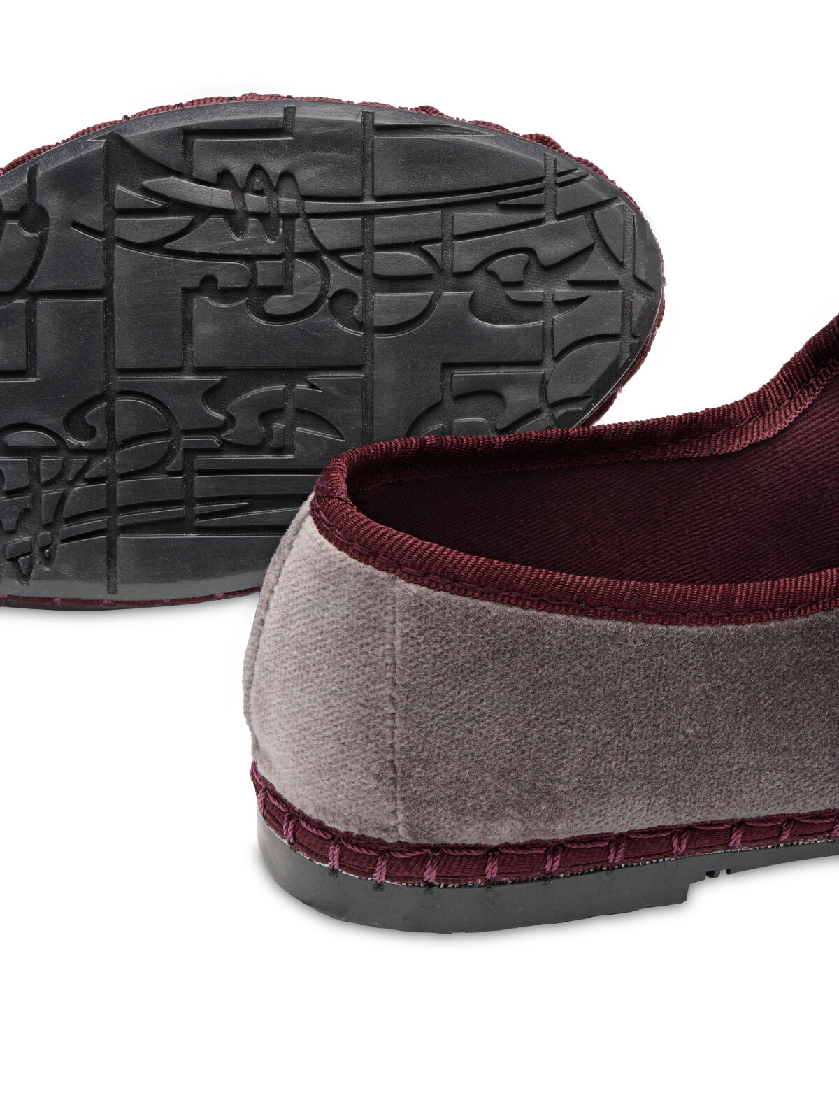 Flabelus Veludo Mary Jane Cinzento