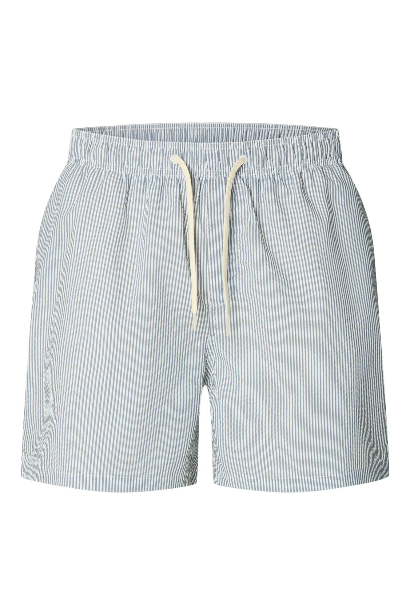 Selected Fato de banho liso Cinzento