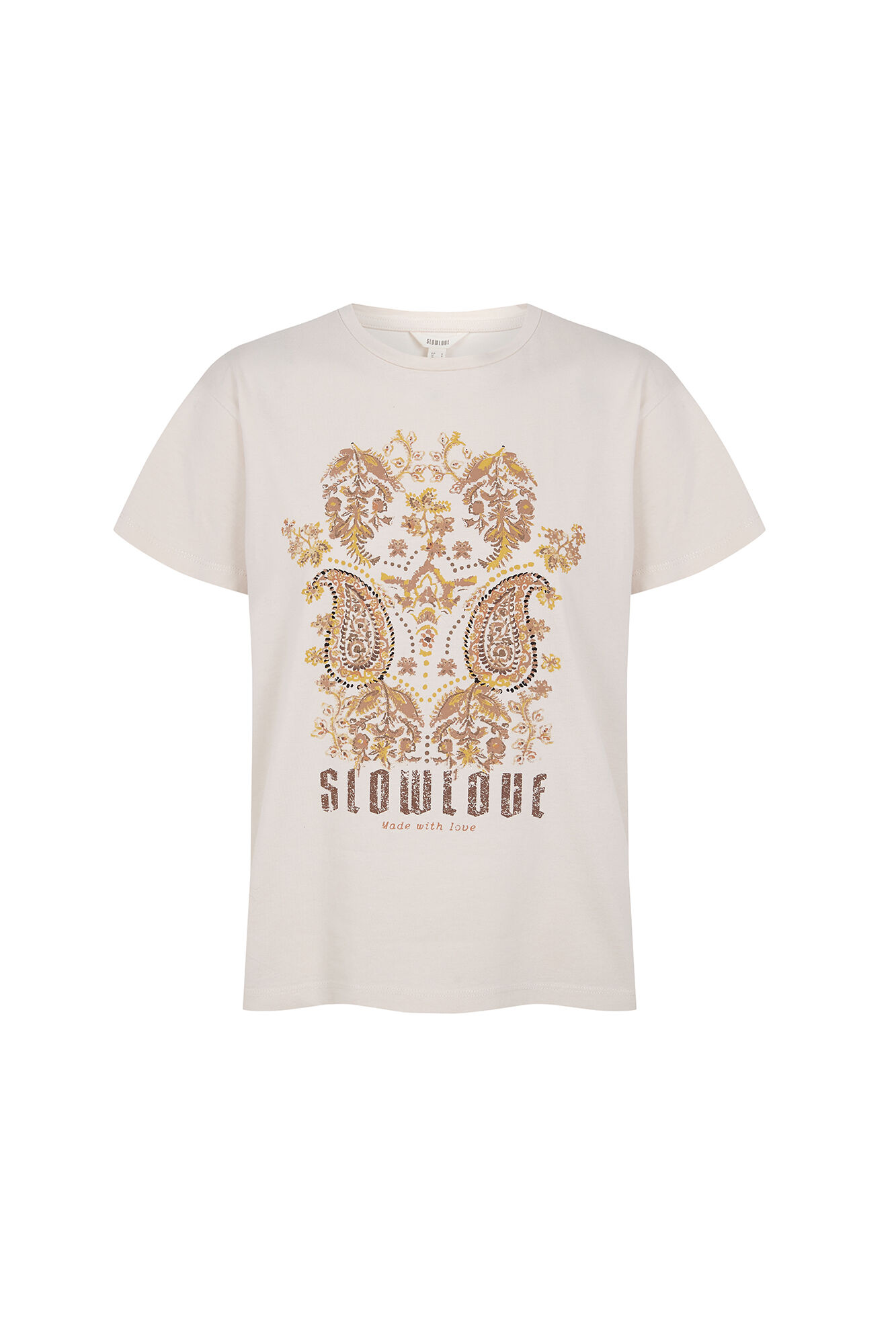 Slowlove T-shirt floral SlowLove Ecru