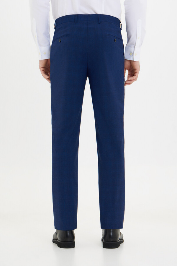 Cortefiel Slim fit checked trousers Blue