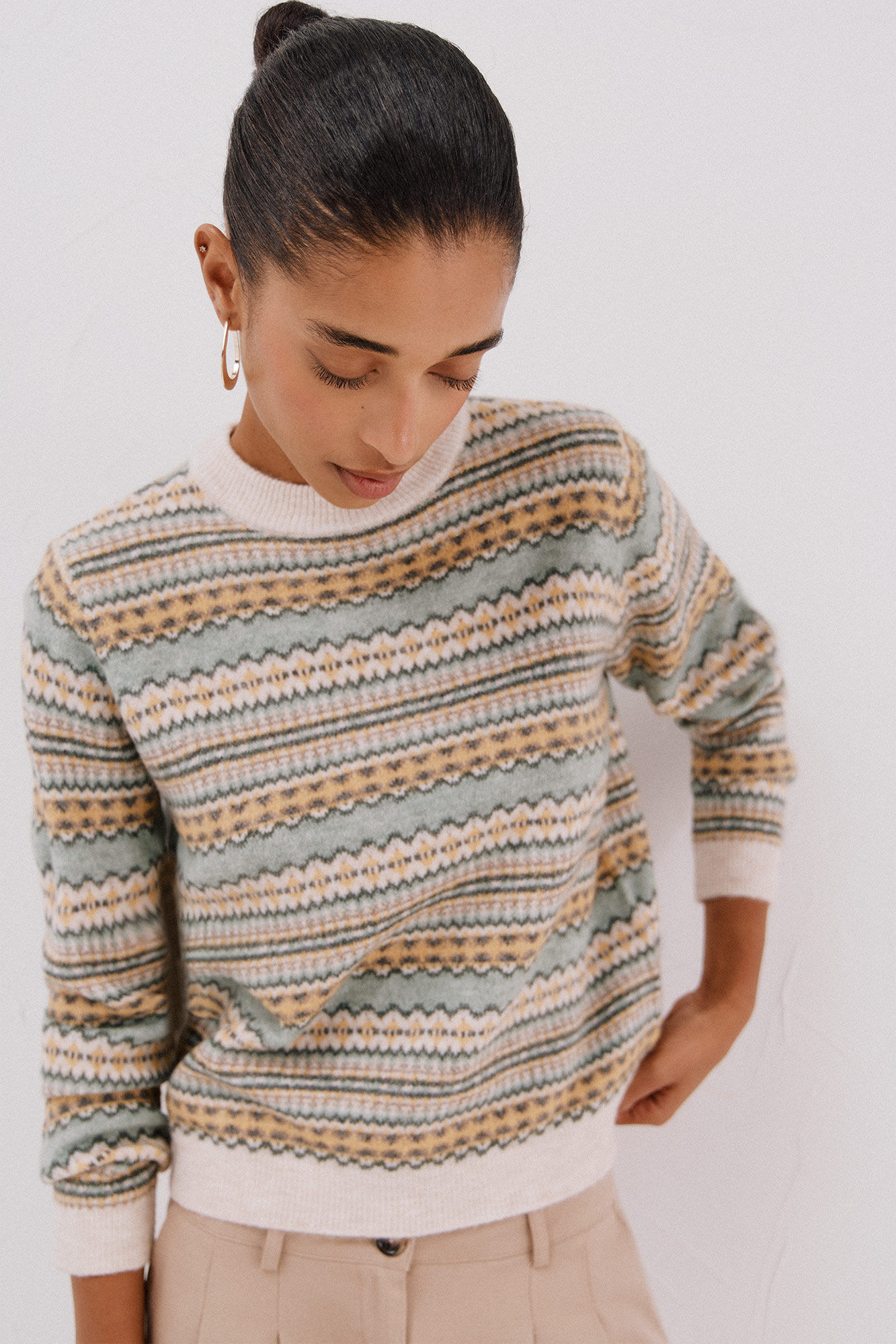 Cortefiel Jersey punto grecas