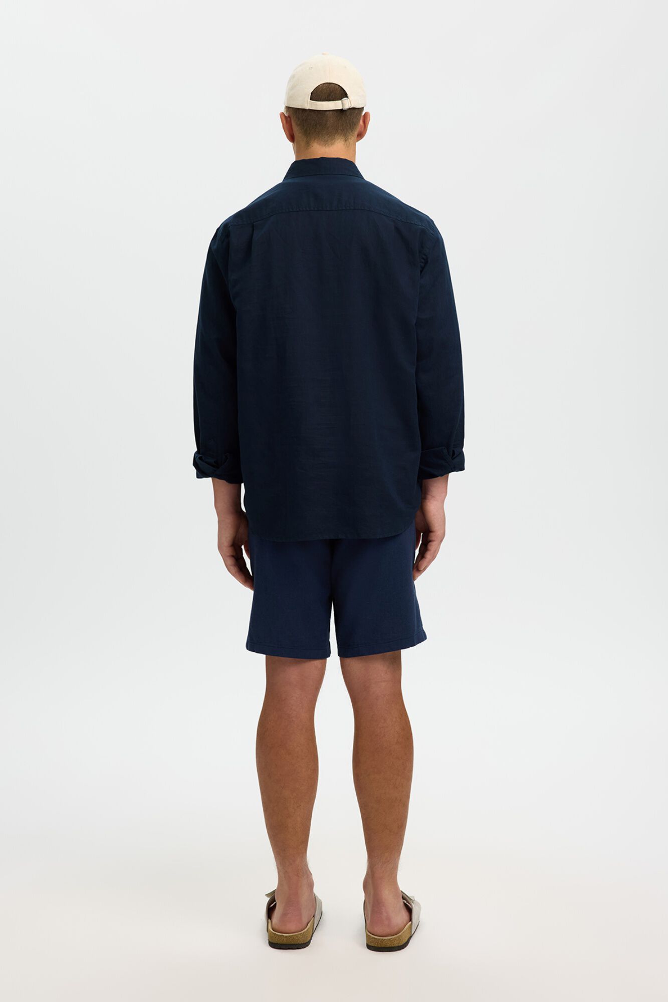 Selected Linen blend shirt Navy