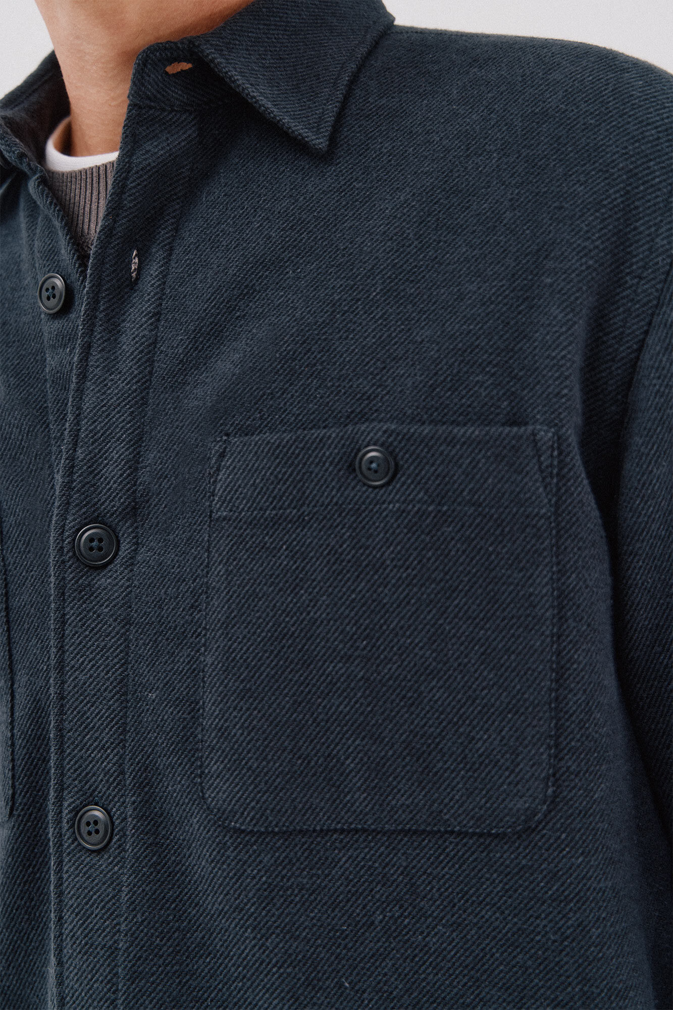Cortefiel Quilted overshirt Navy