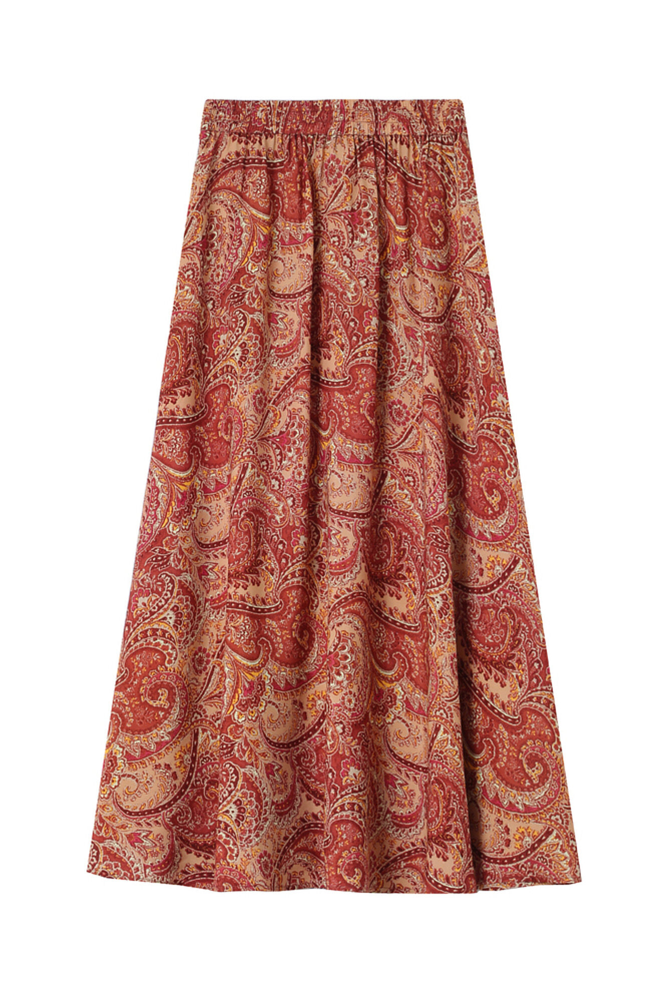 Grace & Mila Saia longa e esvoa&ccedil;ante estampada com motivo gr&aacute;fico Vermelho