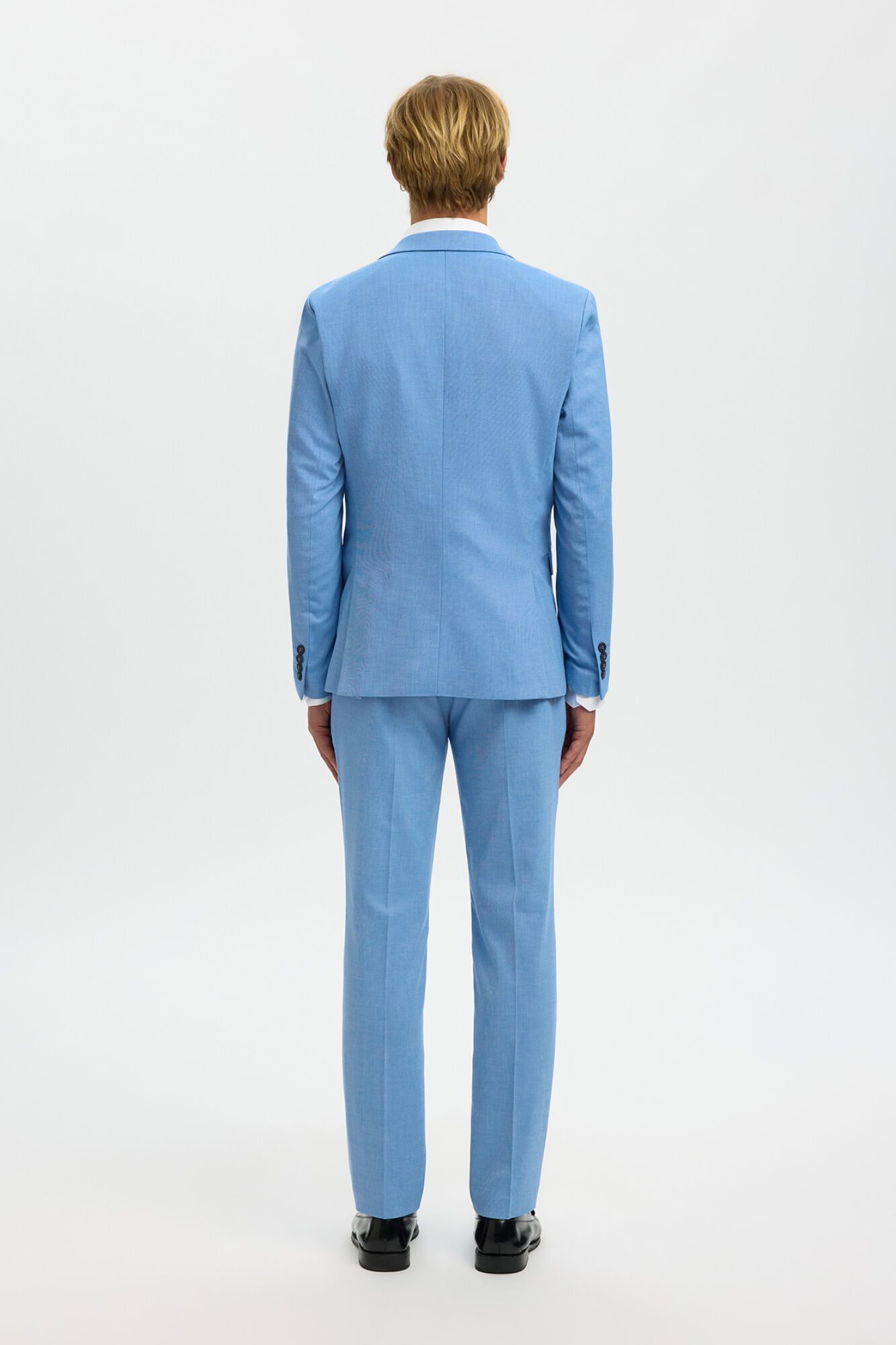 Selected Wool Slim Fit blazer Blue