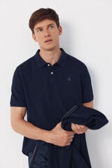 Cortefiel Polo b&aacute;sico piqu&eacute; Azul marino