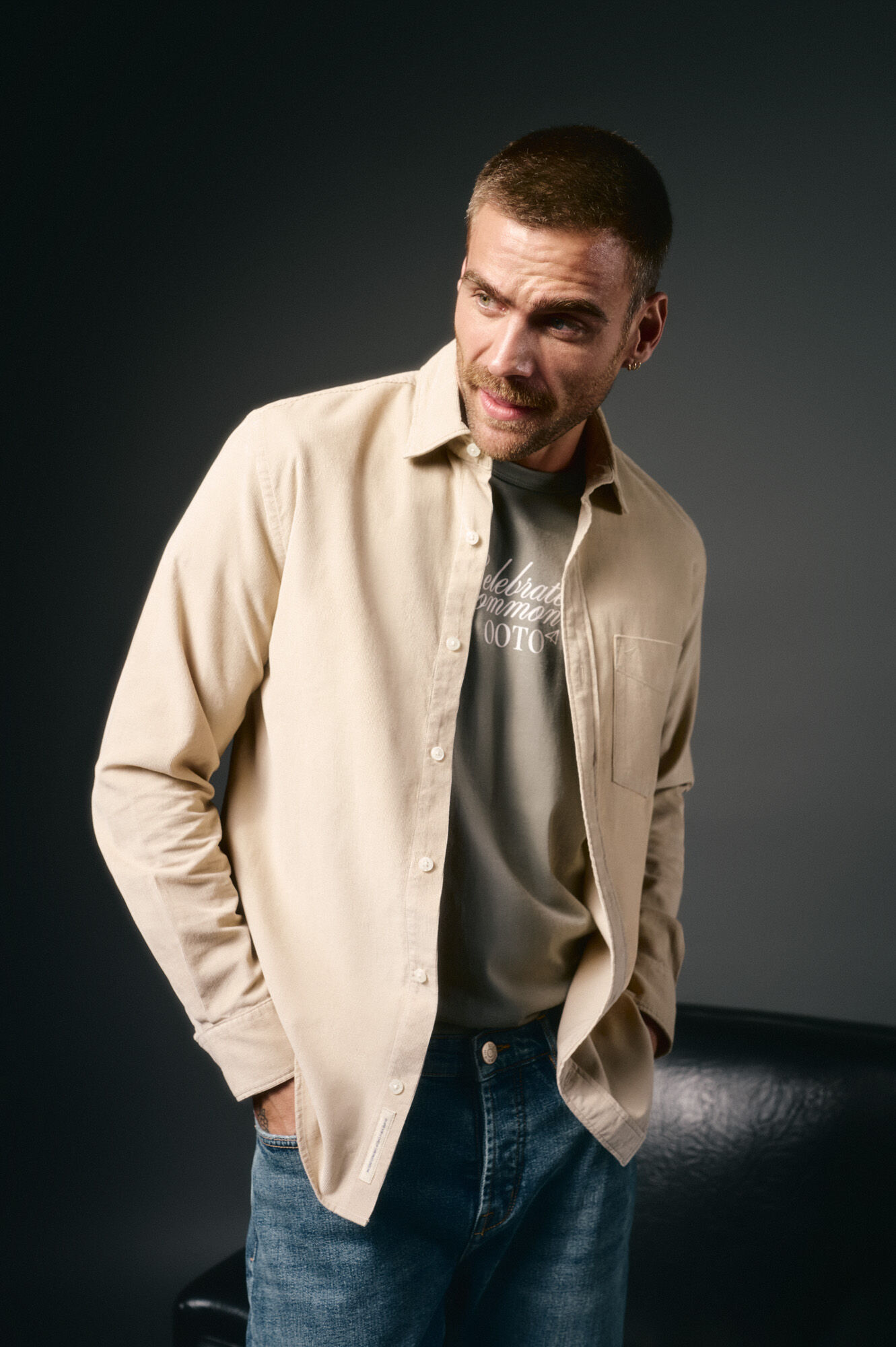 OOTO Camisa micropana lisa