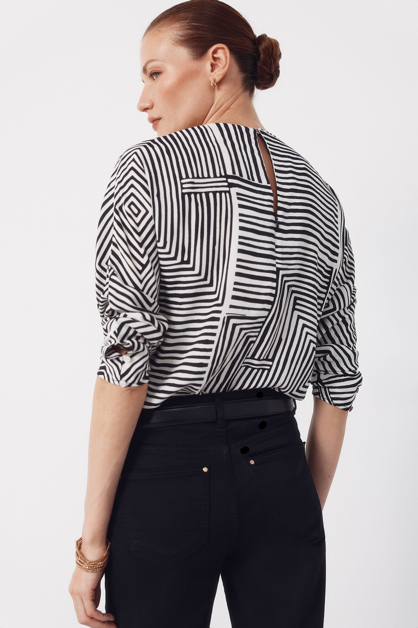 Cortefiel Printed top Printed white