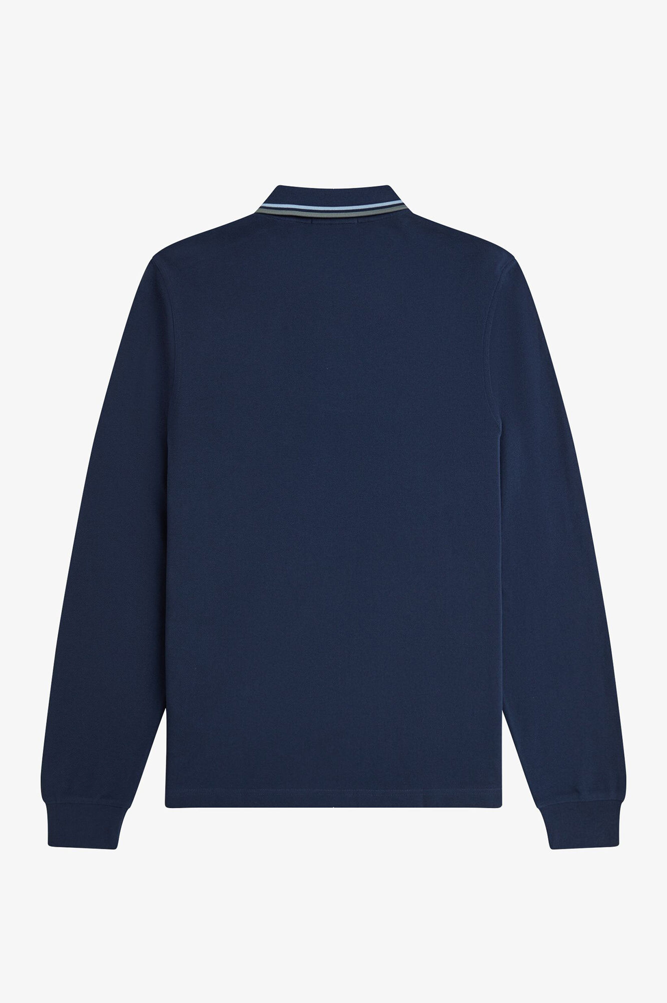 Fred Perry Polo piqu&eacute; de manga comprida masculina Azul