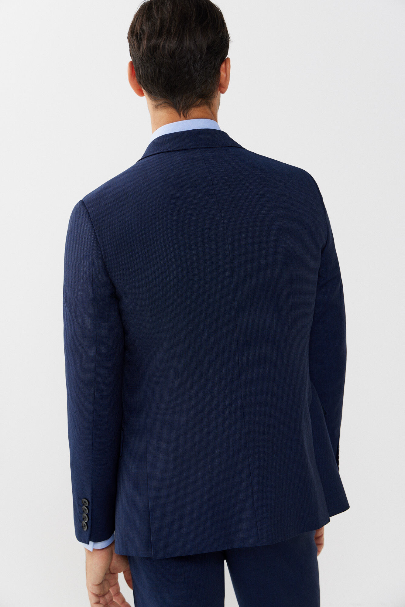 Cortefiel Coolmax&reg; birdseye weave trousers Blue