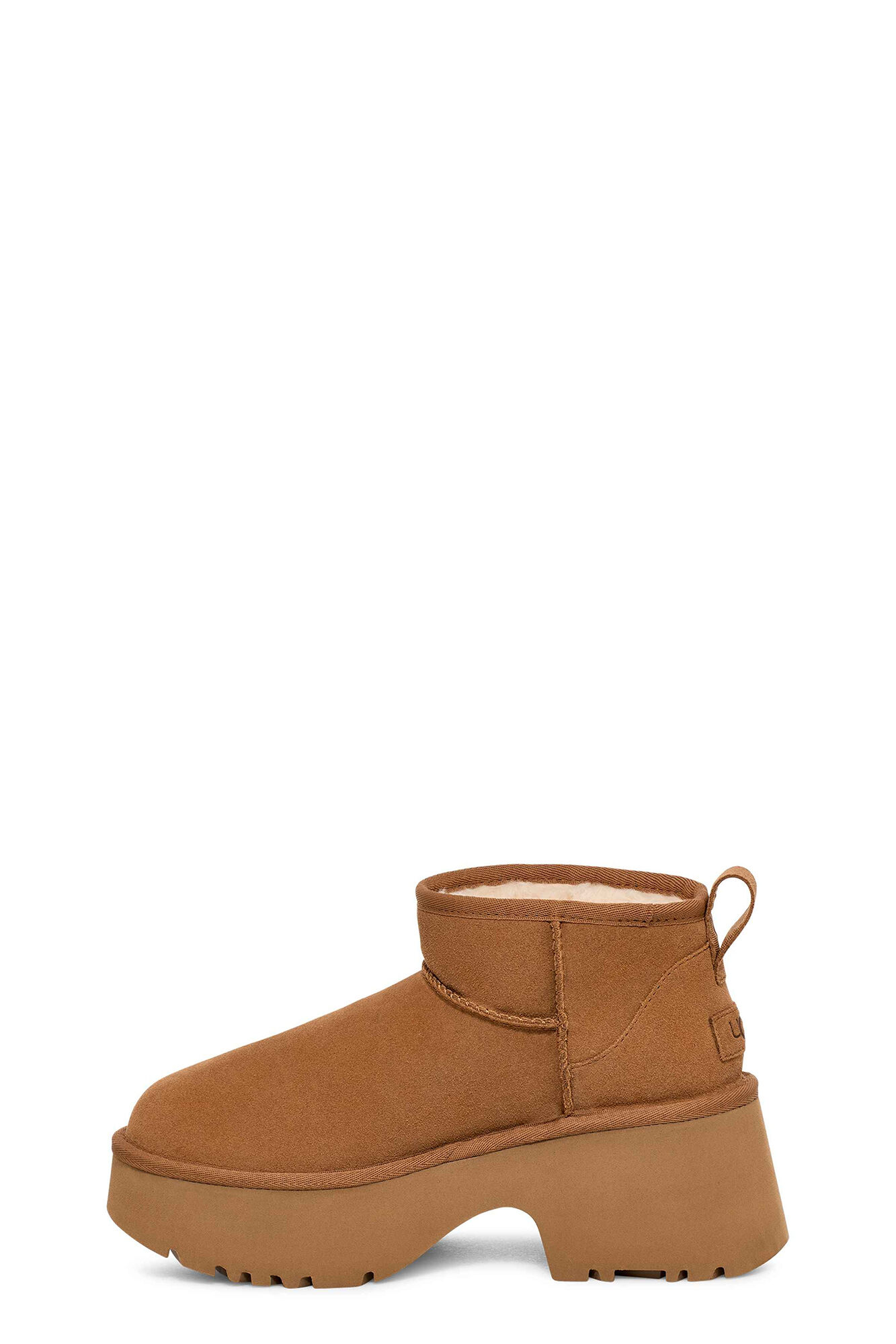 Ugg Plataforma Ultra Mini Cl&aacute;ssica Castanho
