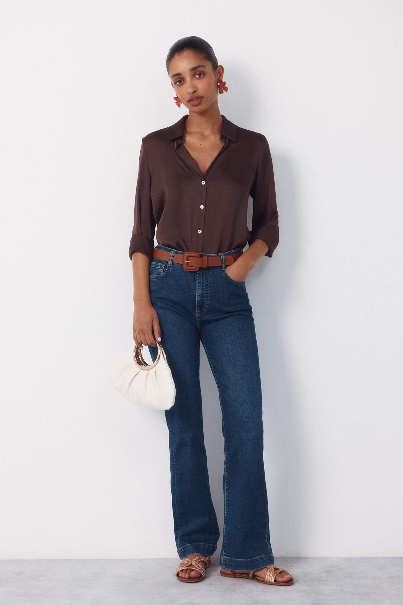 Cortefiel Satin-finish shirt